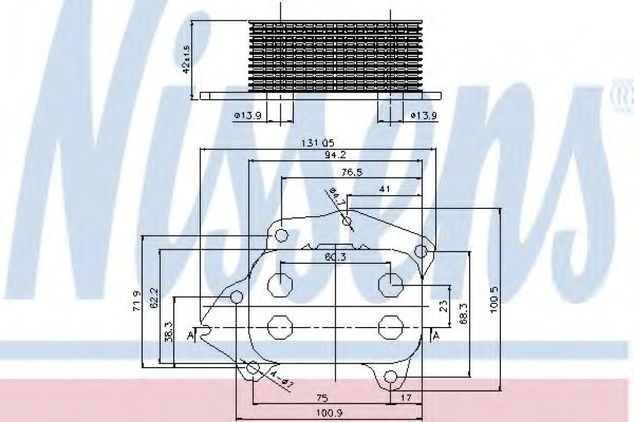 Radiator ulei, ulei motor VOLVO V50 (MW) (2004 - 2016) NISSENS 90670 piesa NOUA