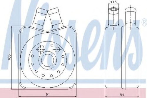 Radiator ulei, ulei motor VW BORA (1J2) (1998 - 2005) NISSENS 90606 piesa NOUA
