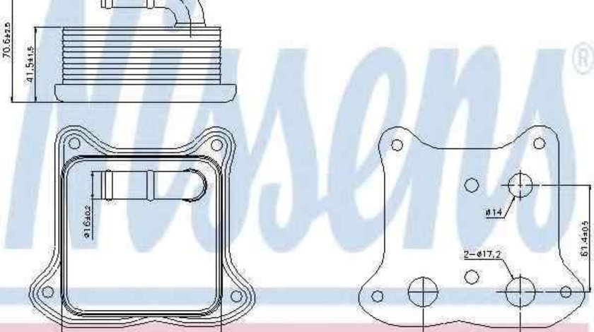 Radiator ulei, ulei motor VW GOLF PLUS (5M1, 521) NISSENS 90680