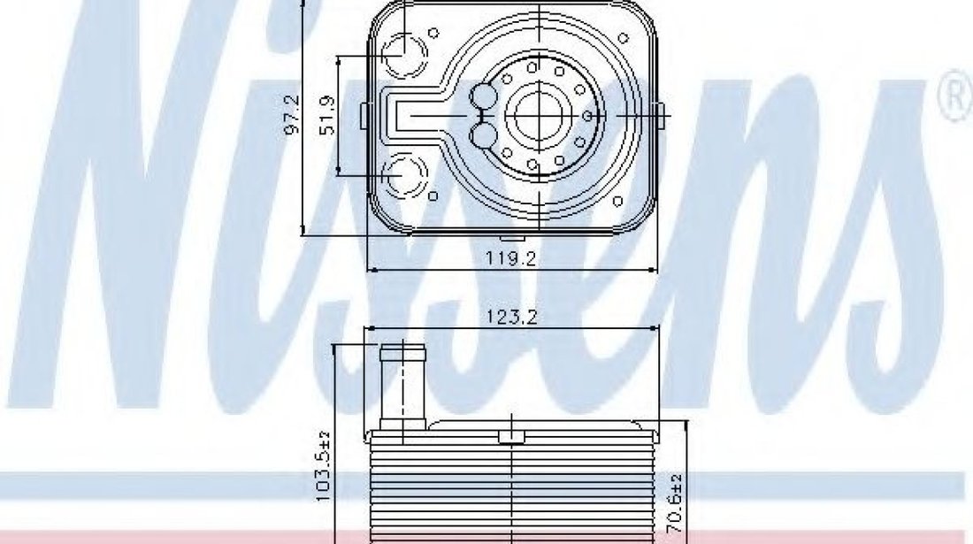 Radiator ulei, ulei motor VW GOLF PLUS (5M1, 521) (2005 - 2013) NISSENS 90655 piesa NOUA