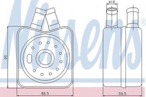 Radiator ulei, ulei motor VW NEW BEETLE (9C1, 1C1) (1998 - 2010) NISSENS 90608 piesa NOUA