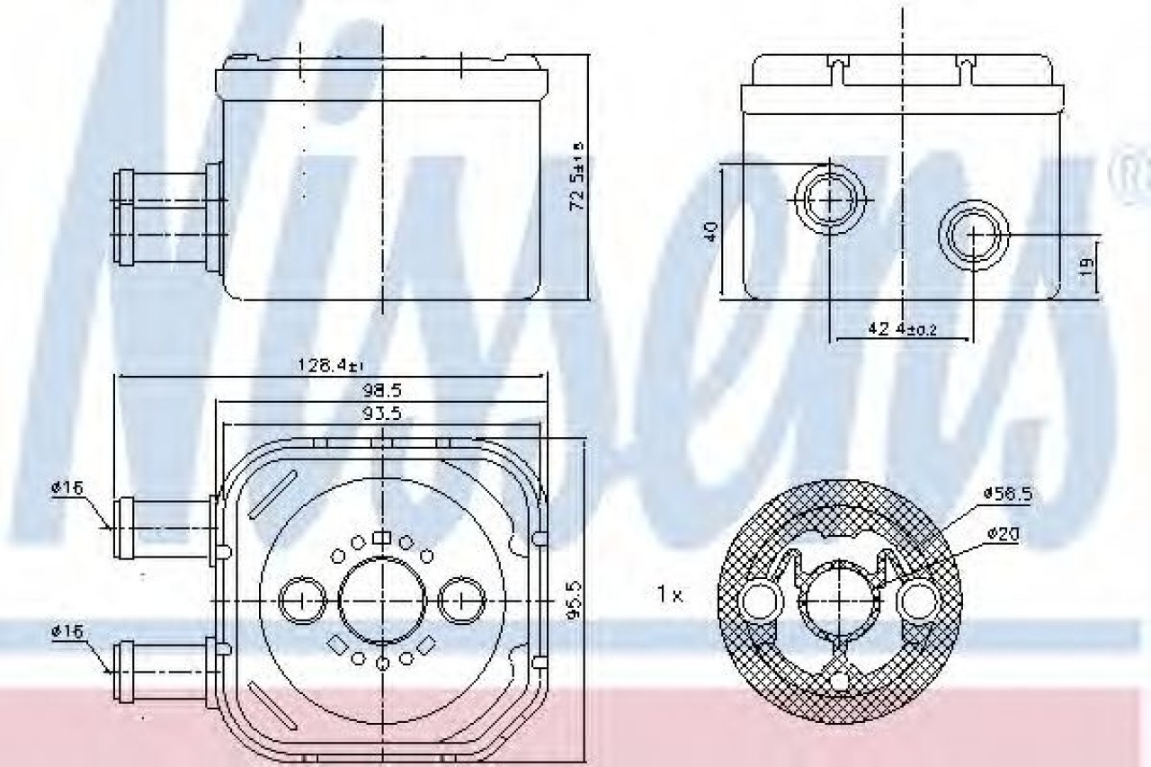 Radiator ulei, ulei motor VW PHAETON (3D) (2002 - 2016) NISSENS 90652 piesa NOUA
