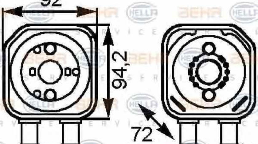 Radiator ulei ulei motor VW SVW PASSAT limuzina B5 HELLA 8MO 376 778-041