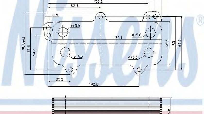Radiator ulei, ulei motor VW TOUAREG (7LA, 7L6, 7L7) (2002 - 2010) NISSENS 90684 produs NOU