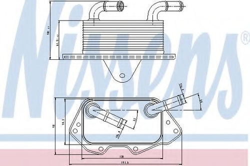 Radiator ulei, ulei motor VW TOUAREG (7P5) (2010 - 2016) NISSENS 90662 piesa NOUA