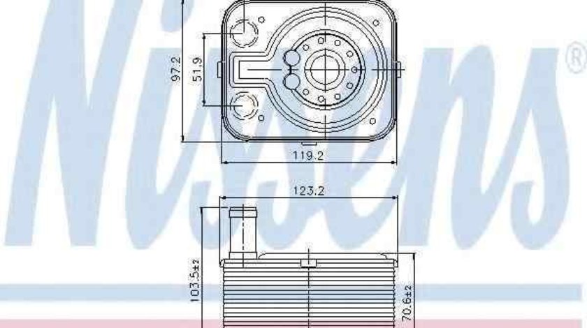 Radiator ulei, ulei motor VW TOUAREG (7P5) NISSENS 90655