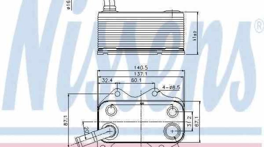 Radiator ulei ulei motor VW TOURAN 1T1 1T2 NISSENS 90660