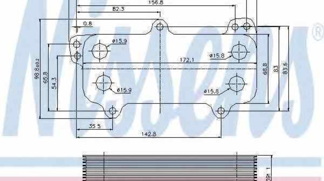 Radiator ulei ulei motor VW TRANSPORTER V bus 7HB 7HJ 7EB 7EJ 7EF NISSENS 90684