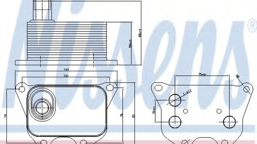 Radiator ulei, ulei motor VW TRANSPORTER V caroserie (7HA, 7HH, 7EA, 7EH) (2003 - 2016) NISSENS 90659 piesa NOUA