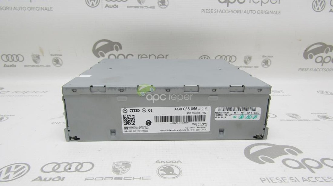 Radio Box Audi A5 8T / A4 B8 8K / A6 C7 4G/ A7 4G / Q3 8U / Q5 8R - Cod: 4G0035056J