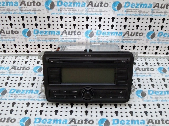 Radio cd, 5J0035161A, Skoda Fabia 2006-2013, (id:185000)