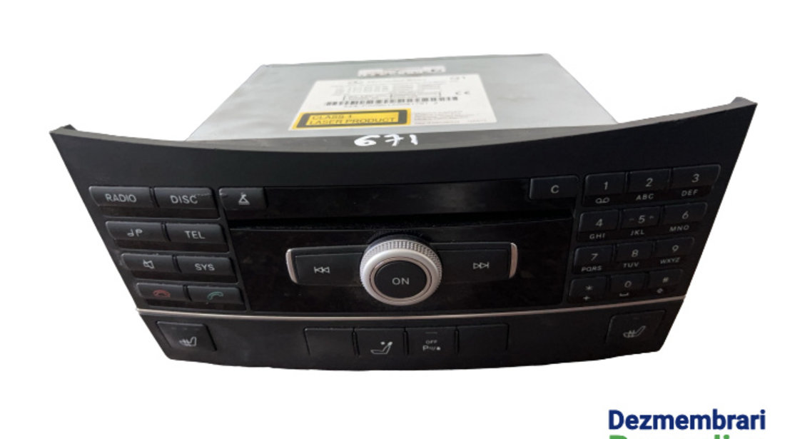 Radio cd A2129069900 A2128700089 A2129026501 Mercedes-Benz E-Class W212 [2009 - 2013] Sedan E 220 CDI BlueEfficiency 5G-Tronic (170 hp)