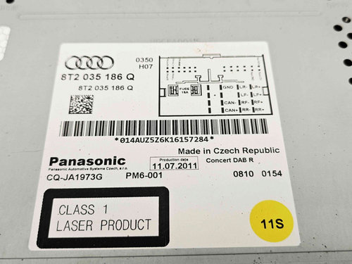 Radio CD Audi A4 (8K5, B8) Avant [Fabr 2008-2015] 8T2035186Q