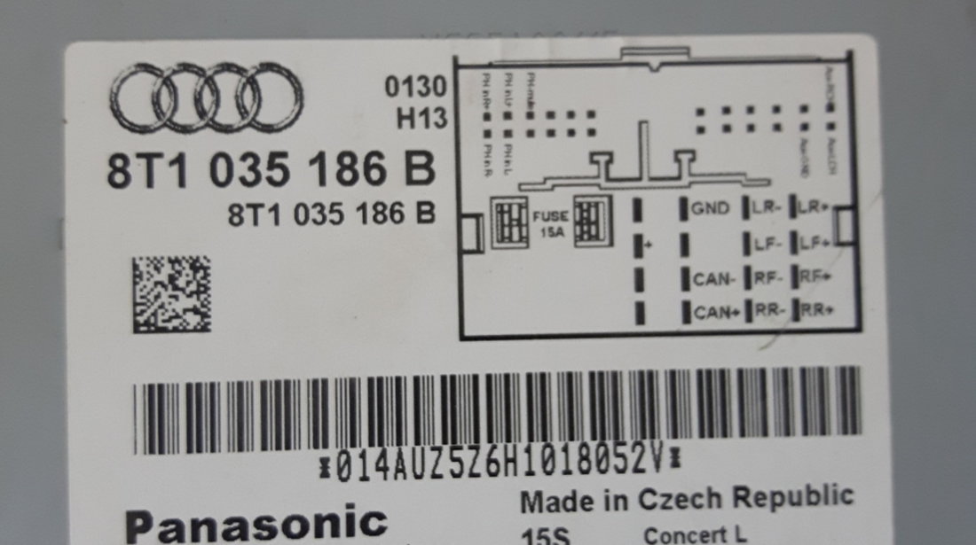 Radio CD Audi A4 A5 b8 2008 8T1035186B  Dezmembrez Audi A4 b8 2.7 TDI