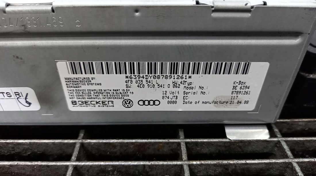 RADIO CD AUDI A6 A6 - (2004 2009)