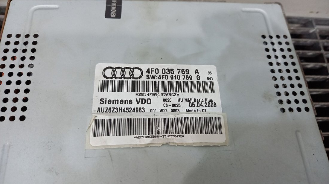 RADIO CD AUDI A6 A6 - (2004 2009)