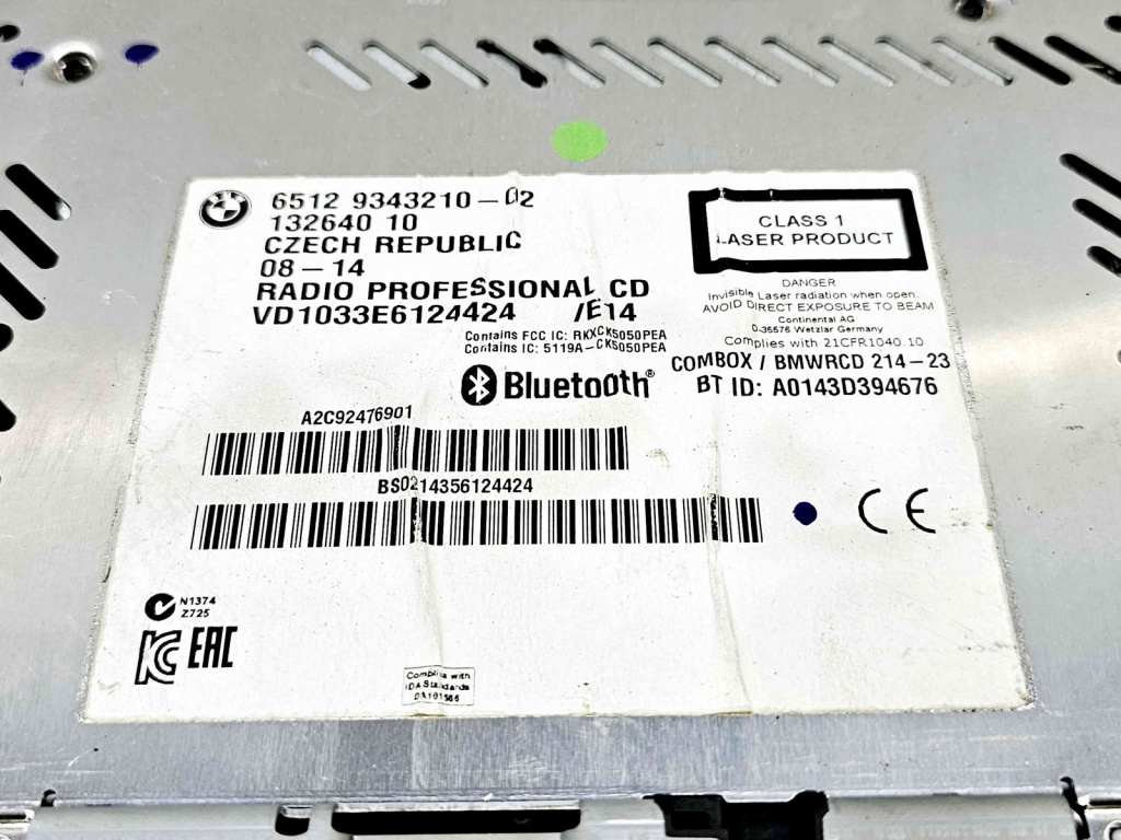 Radio CD Bmw X1 (E84) [Fabr 2009-2015] Facelift 9343210