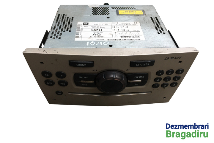 Radio cd CD 30 MP3 13254191 Opel Corsa D [2006 - 2011] Hatchback 5-usi 1.4 AT (90 hp) Cod motor: Z14XEP