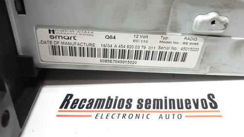 Radio CD CD player Smart Forfour, A4548200379,