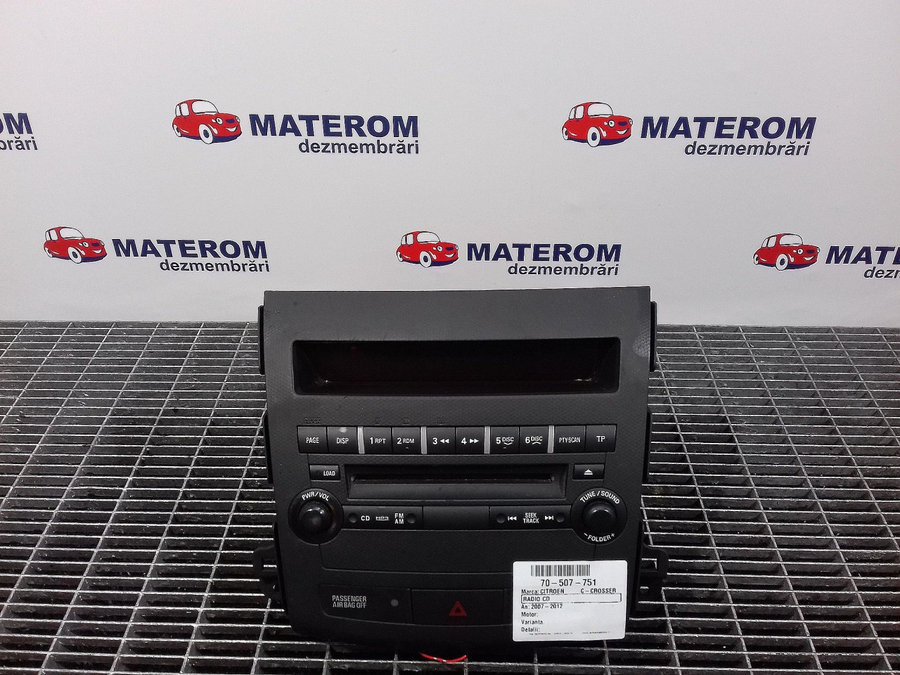 RADIO CD CITROEN C-CROSSER - - (2007 2012)