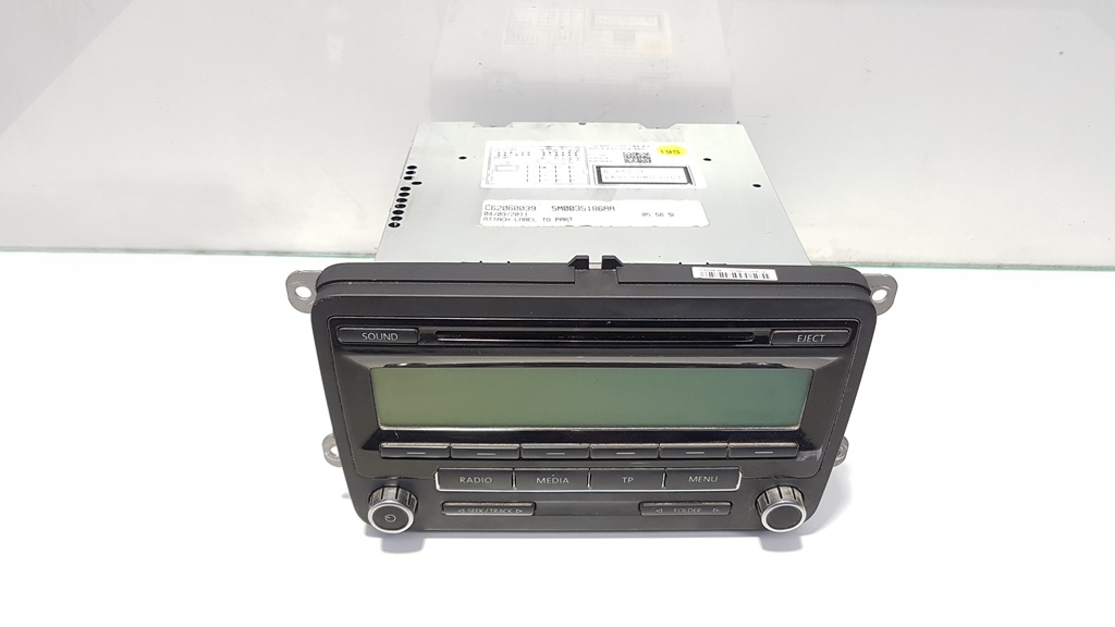 Radio cd, cod 5M0035186AA, Vw Polo (6R)