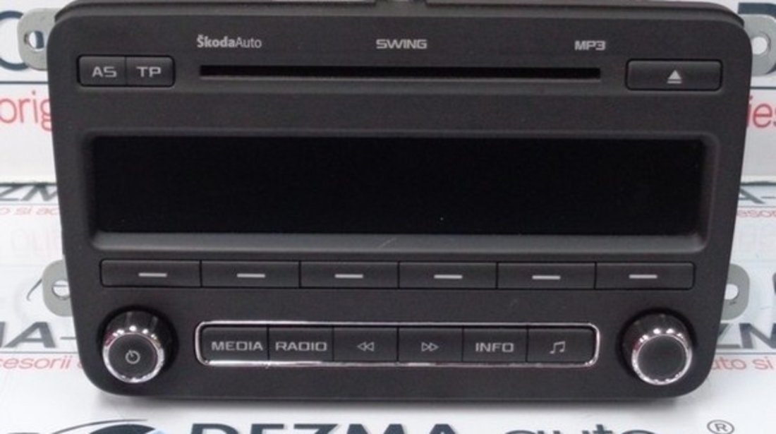 Radio cd cu mp3, 5J0035161C, Skoda Fabia 2 (5J) 2007-2014