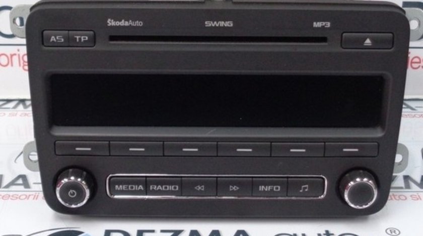 Radio cd cu mp3, 5J0035161C, Skoda Fabia 2 (5J) 2007-2014