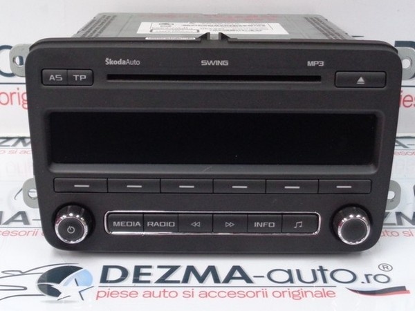 Radio cd cu mp3, 5J0035161C, Skoda Fabia 2 Combi (5J) 2007-2014 (id:211681)
