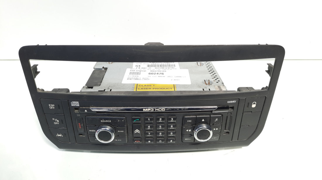 Radio CD cu MP3 si loc cartela, cod 96647951ZD, Citroen C5 (III) Break (id:602476)