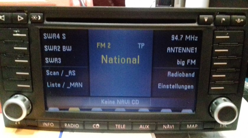 Radio CD cu navigație, original VW TOUAREG 7H0 035 191 FX (7 612 002 618) BNO 881