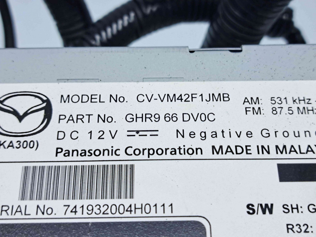 Radio CD cu navigatie MAZDA 6 (GJ1) [Fabr 2014-2021] GHR966DV0C