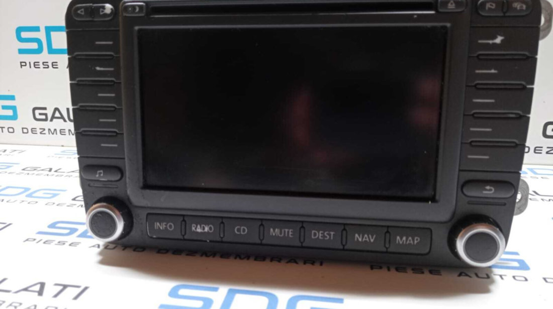 Radio CD DVD Player Navigație GPS Volkswagen Golf 5 2004 - 2008 Cod 1K0035198A 7612002015 [M3793]