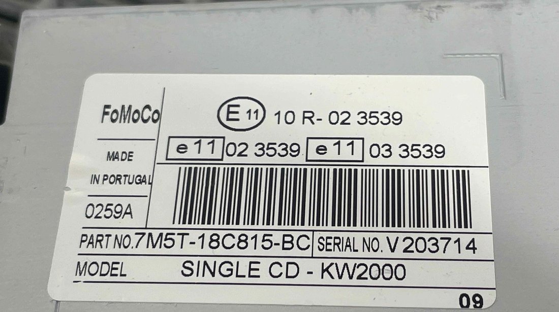 RADIO CD FORD FOCUS FOCUS - (2008 2010)