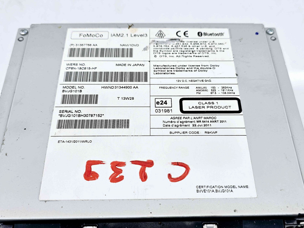 Radio CD Jaguar XF (X250) [Fabr 2008-2015] Facelift 31357756AA