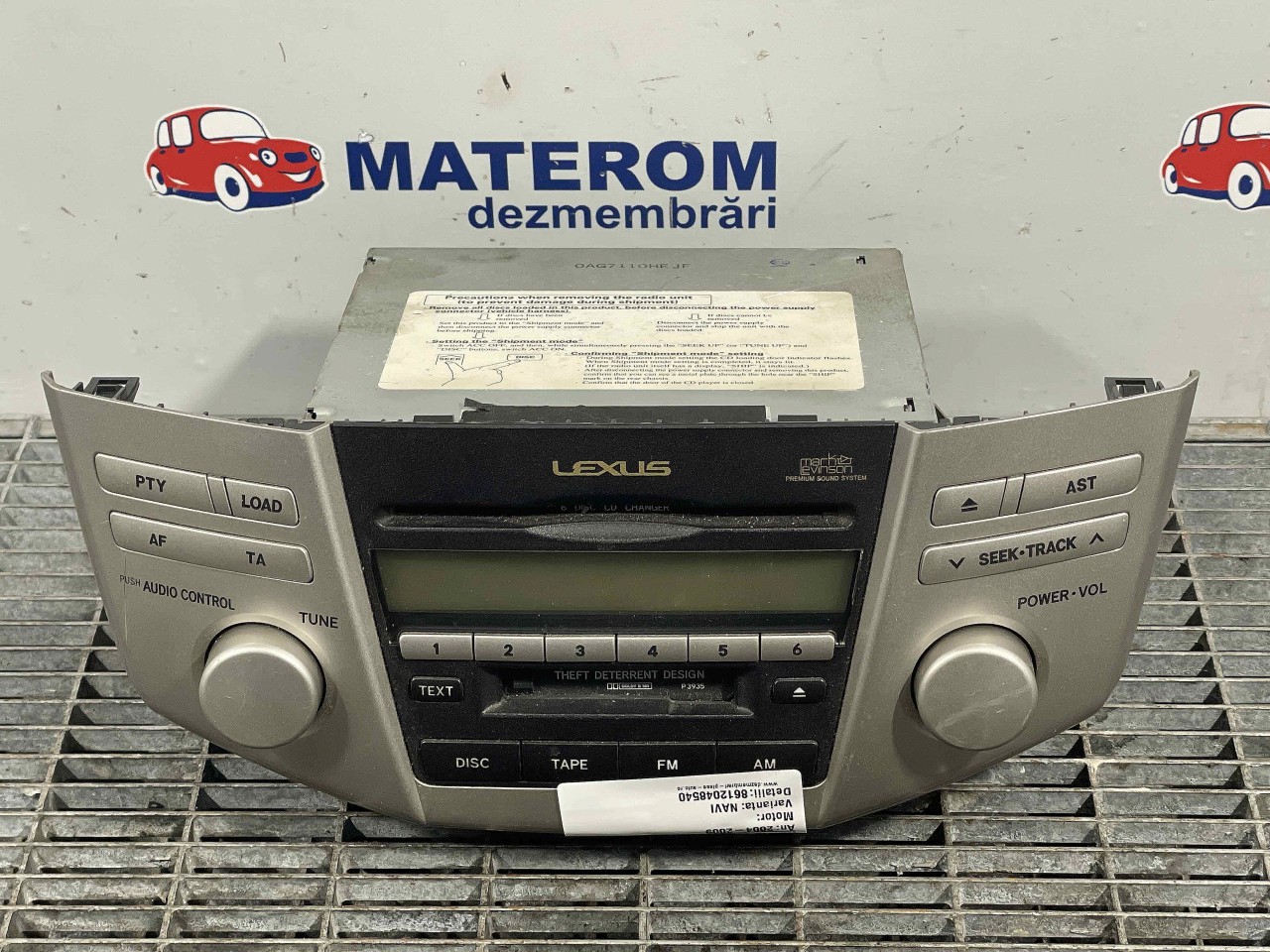 RADIO CD LEXUS RX - - (2004 2009)