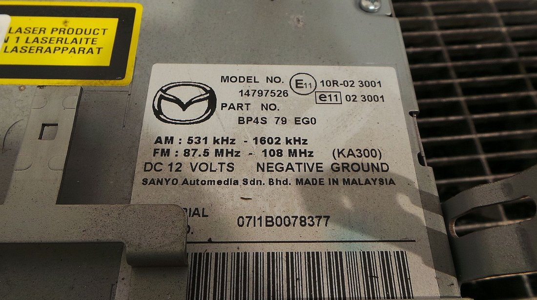 RADIO CD MAZDA 3 3 - (2003 2009)