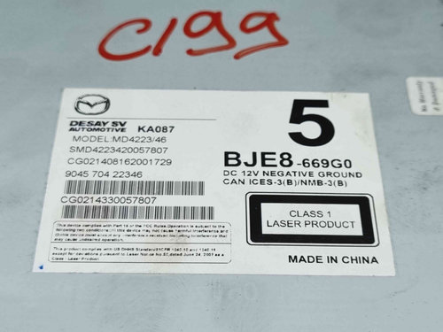 Radio CD MAZDA 3 Fastback [Fabr 2003-2009] BJE8-669G0