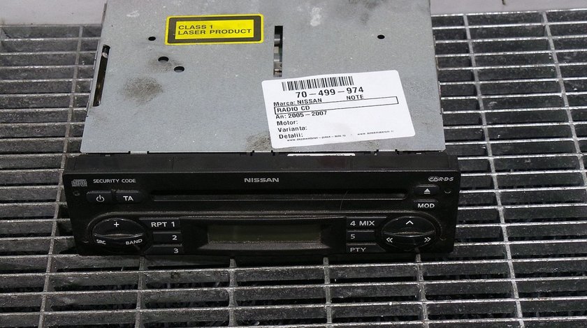 RADIO CD NISSAN NOTE NOTE - (2005 2007)