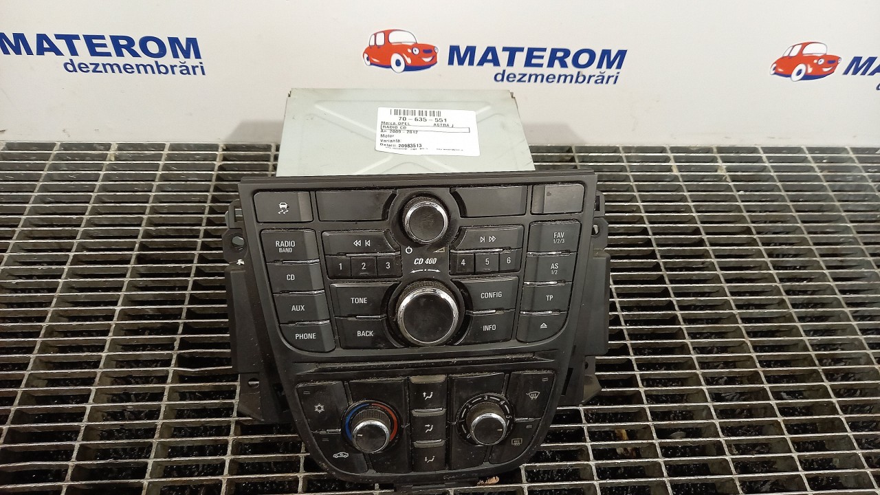 RADIO CD OPEL ASTRA J ASTRA J - - (2009 2012)