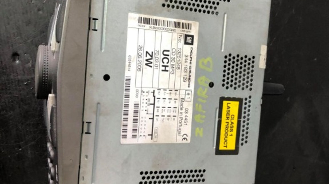 Radio cd opel zafira b 34418312 13251048
