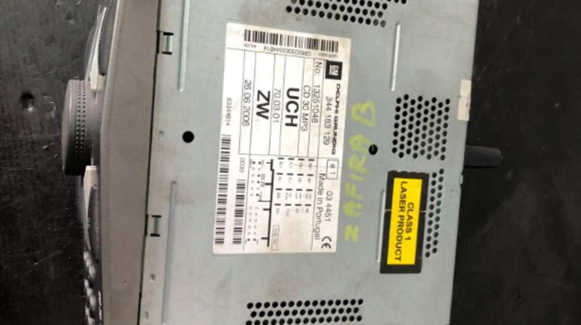 Radio cd opel zafira b 34418312 13251048
