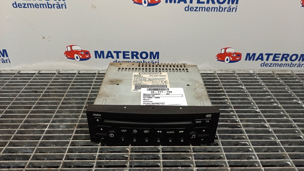 RADIO CD PEUGEOT 807 - - (2002 2008)