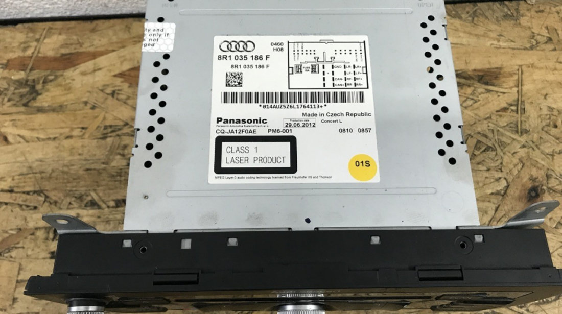 Radio cd player Audi A4 Av. qu. 2,0 TDI A4 sedan 2013 (8R1035186F)