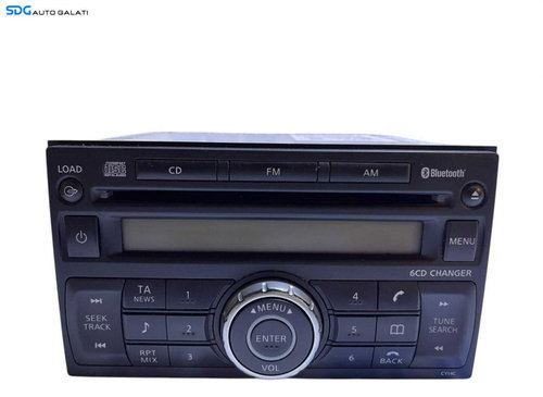 Radio CD Player Bluetooth Nissan Qashqai 2007 - 2013 Cod 28185-JD400 (stoc 1 bucata, locație H1 2B2...