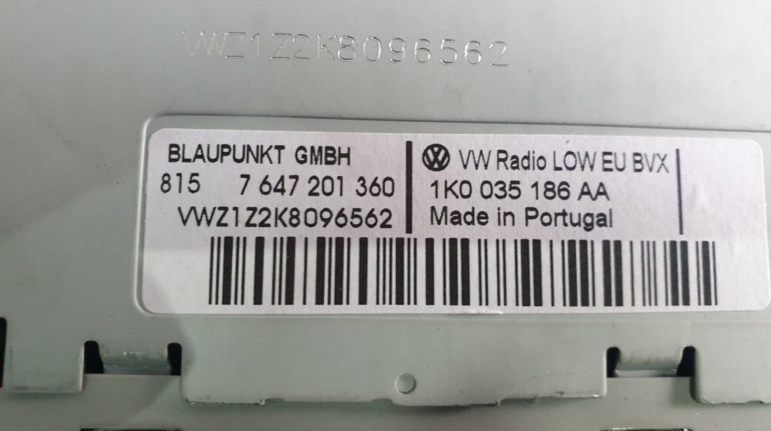 Radio CD-Player MP3 VW Caddy III cod piesa : 1K0035186AA