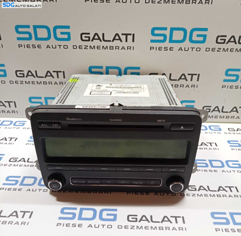 Radio CD Player Radio Swing MP3 Skoda Fabia 2 2007 - 2014 Cod 5J0035161D [X1114]