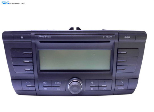 Radio CD Player Stream SkodaAuto Skoda Octavia 2 2004 - 2013 Cod 1Z0035161B [S0120]