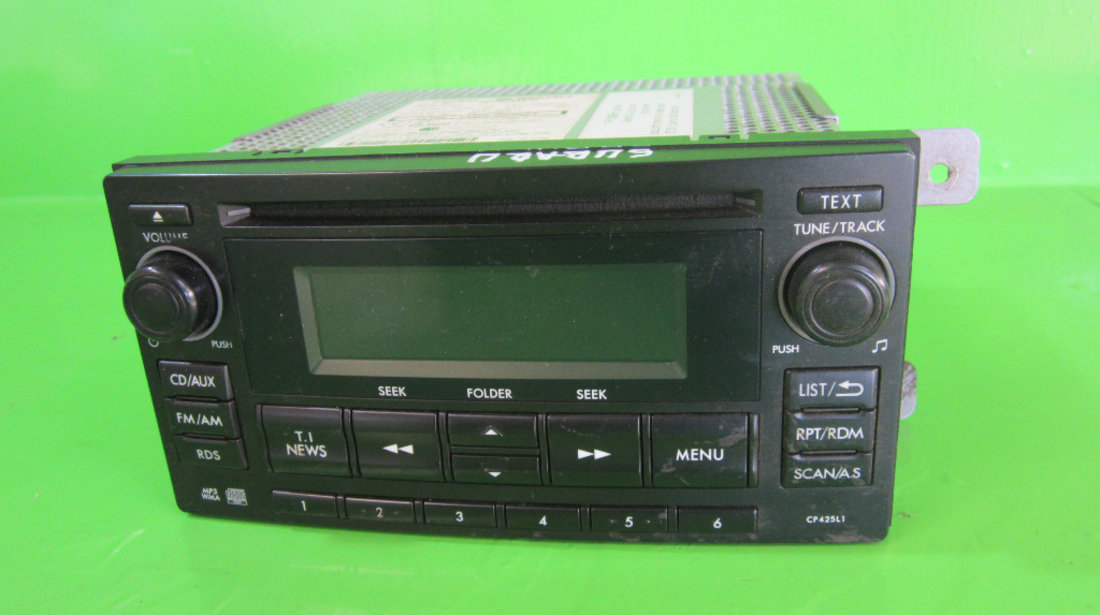 RADIO / CD PLAYER SUBARU FORESTER SH 4x4 FAB. 2008 - 2013 ⭐⭐⭐⭐⭐