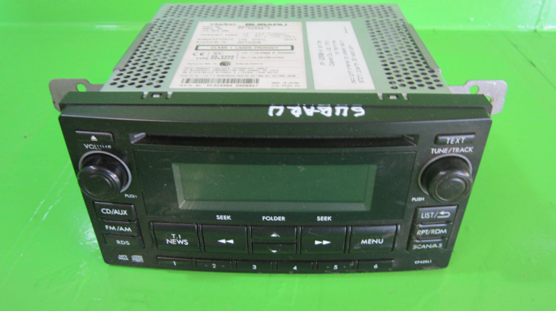 RADIO / CD PLAYER SUBARU FORESTER SH 4x4 FAB. 2008 - 2013 ⭐⭐⭐⭐⭐