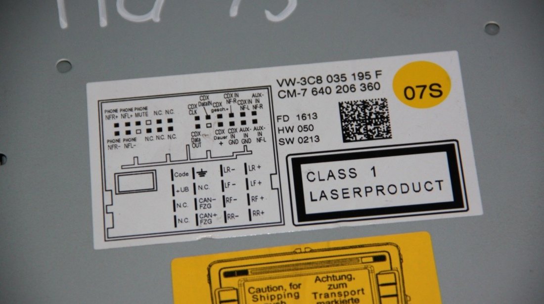 Radio CD RCD 510 VW Golf 6 cod: 3C8035195F model 2011